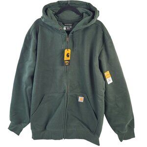 Carhartt Rain Defender Loose Fit Heavyweight Full-Zip Sweatshirt Hoodie Green XL